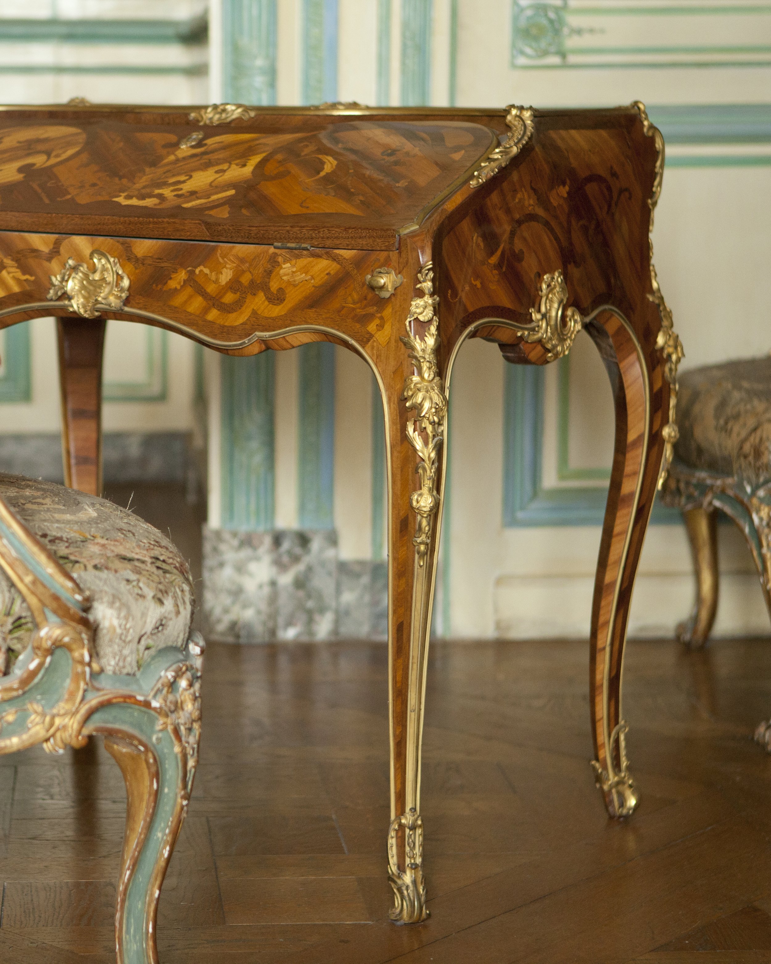 Craftsmanship at Versailles | Wood Inlay Writing Desk