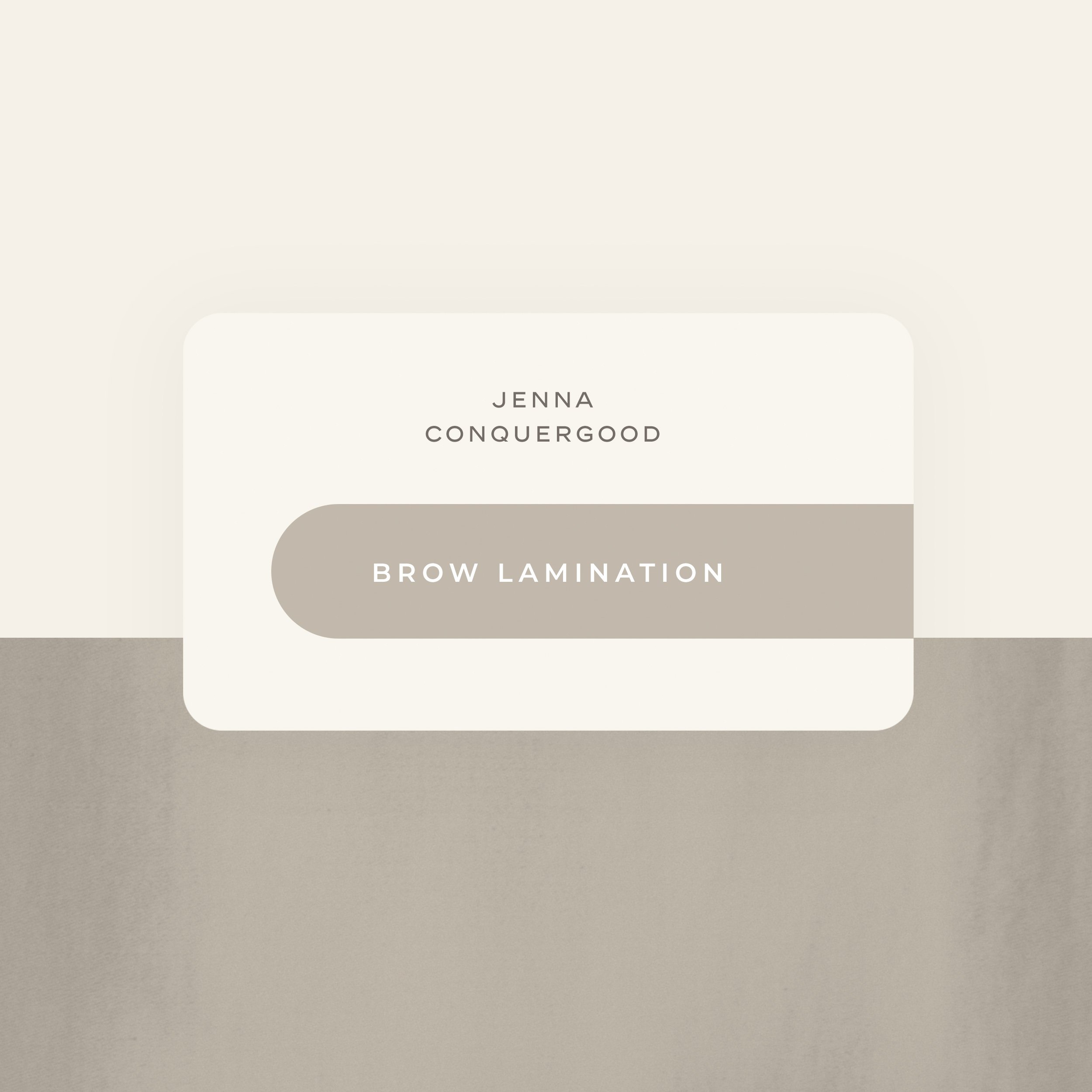 Print Design | Brow Lamination Gift Card