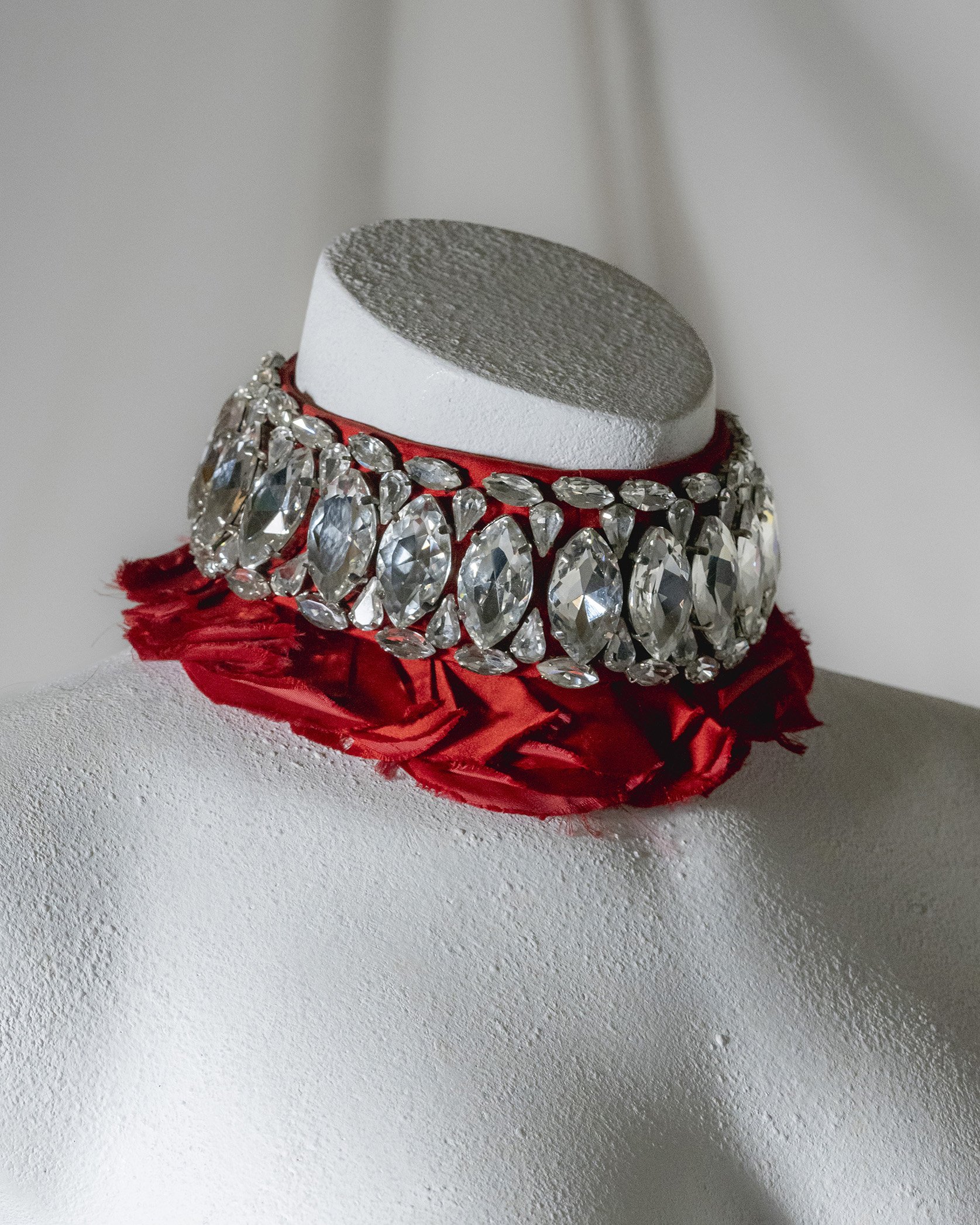 Fashion E-Commerce | Crystal & Duchess Silk Necklace