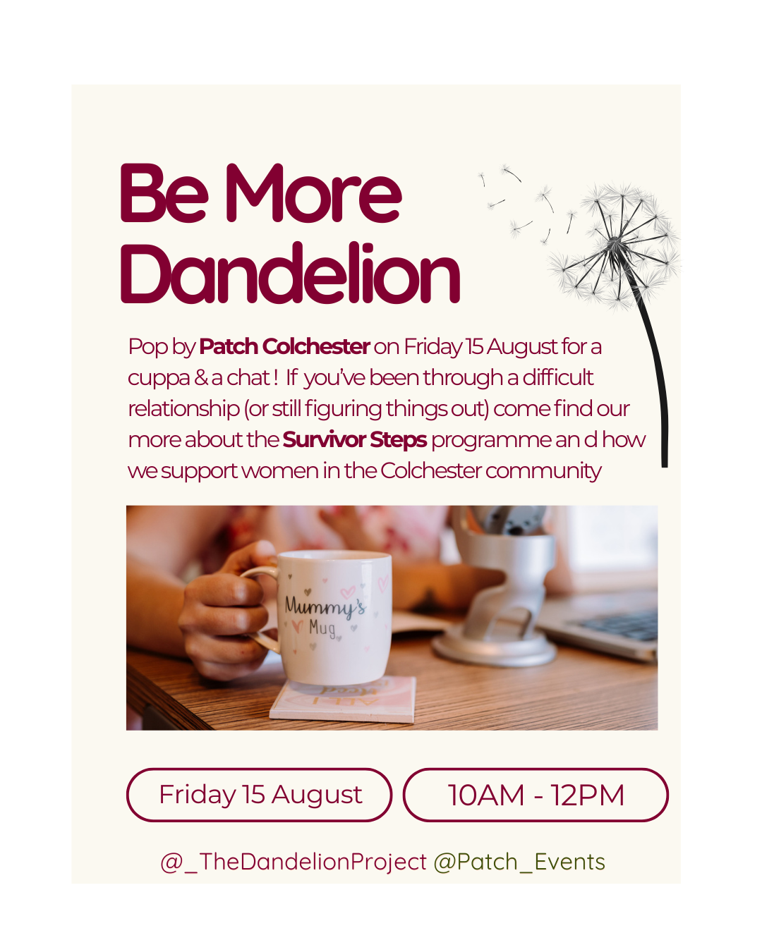 Be More Dandelion popup