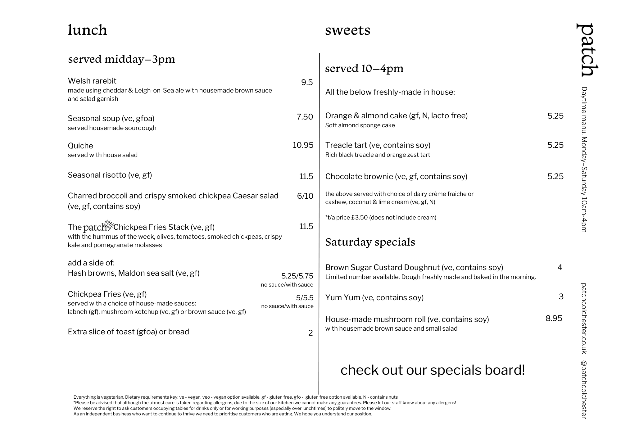 Menu 1 — PLANT-LED RESTAURANT