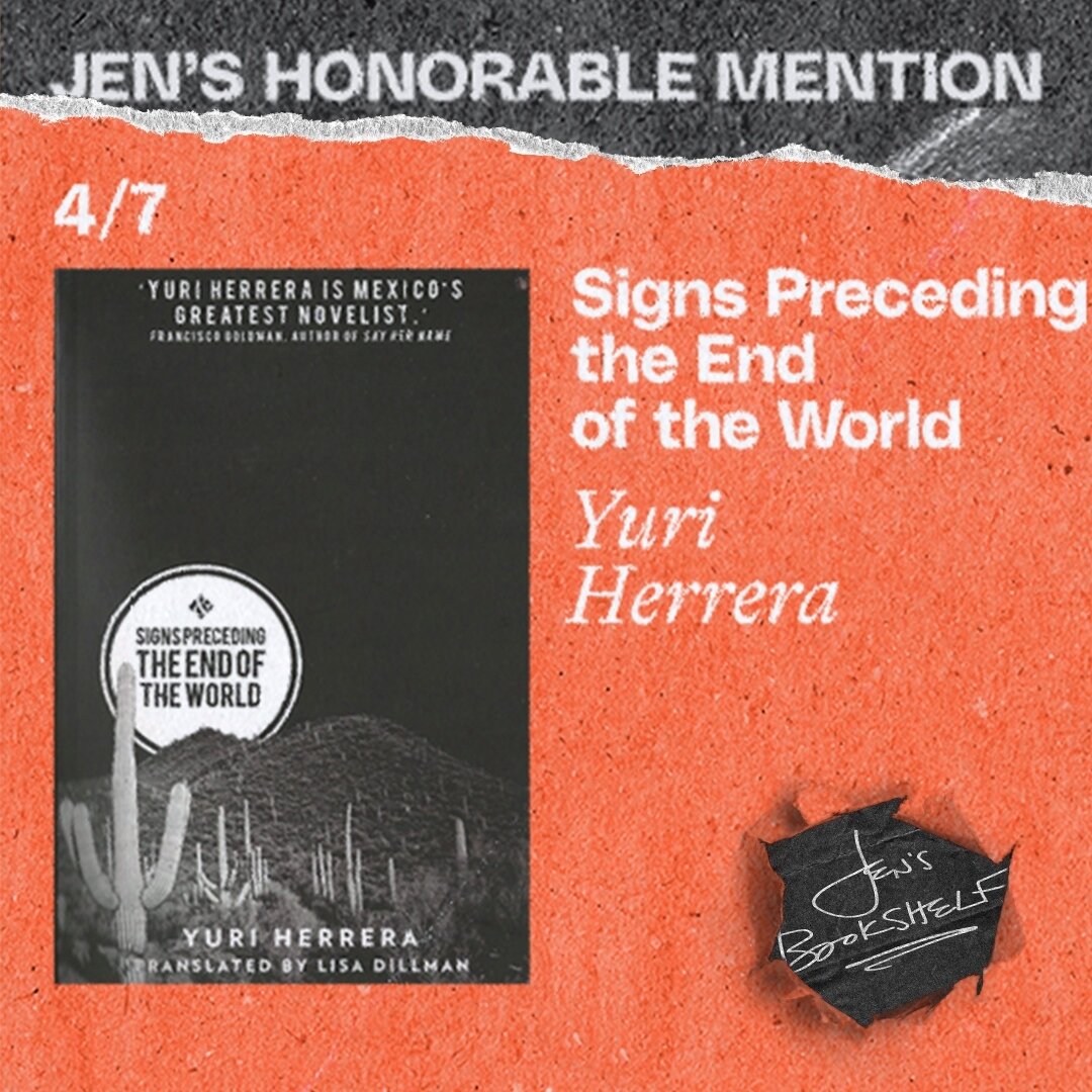 SIGNS PROCEEDING THE END OF THE WORLD written by Yuri Herrera

I could not put this book down. The story of a Mexican woman on a desperate search to find her brother in America, takes twists and turns that are both surprising and emotional. 

This st