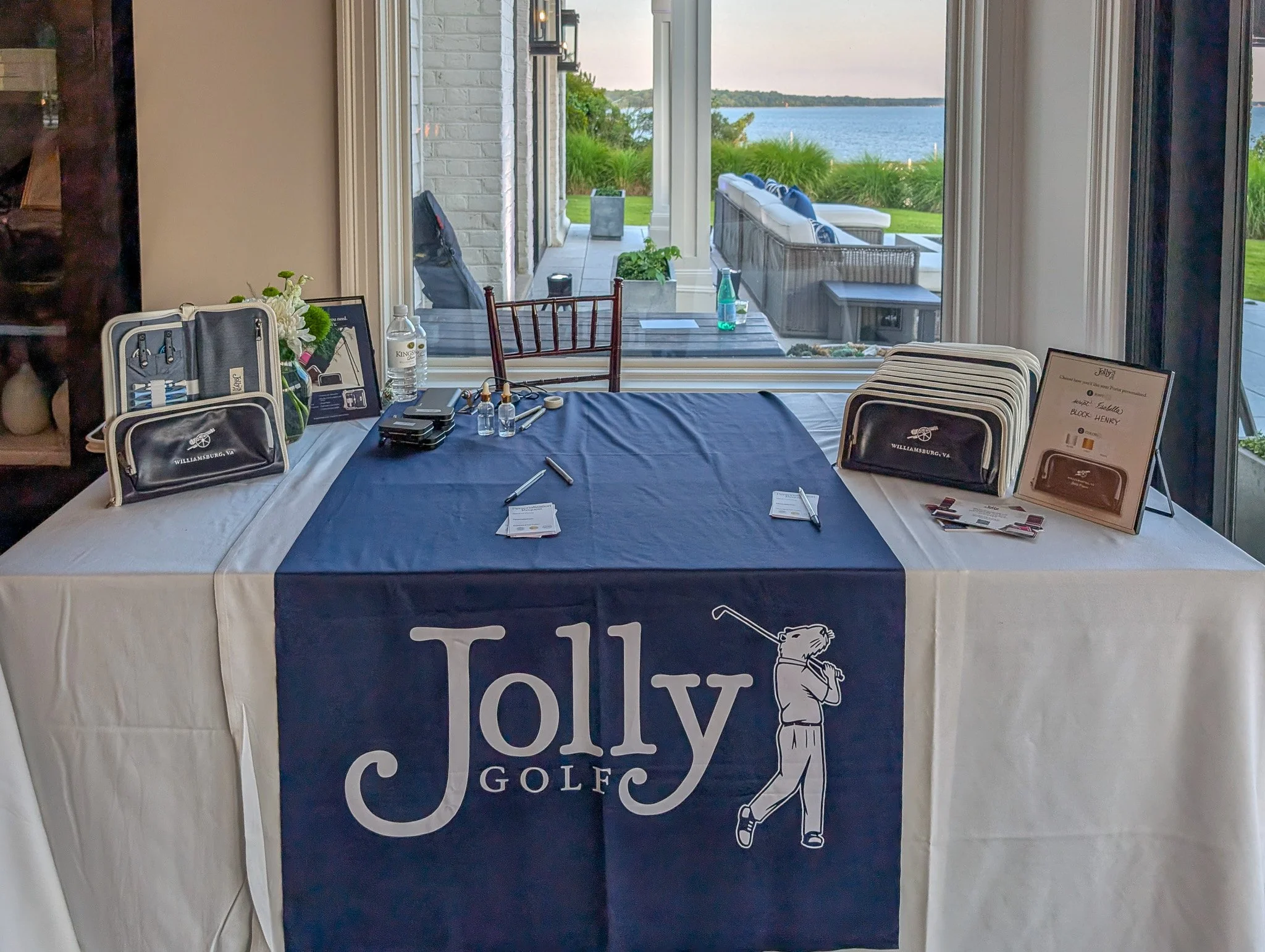 Live foiling station at the Founders Invitational cocktail event, The Estate at Kingsmill