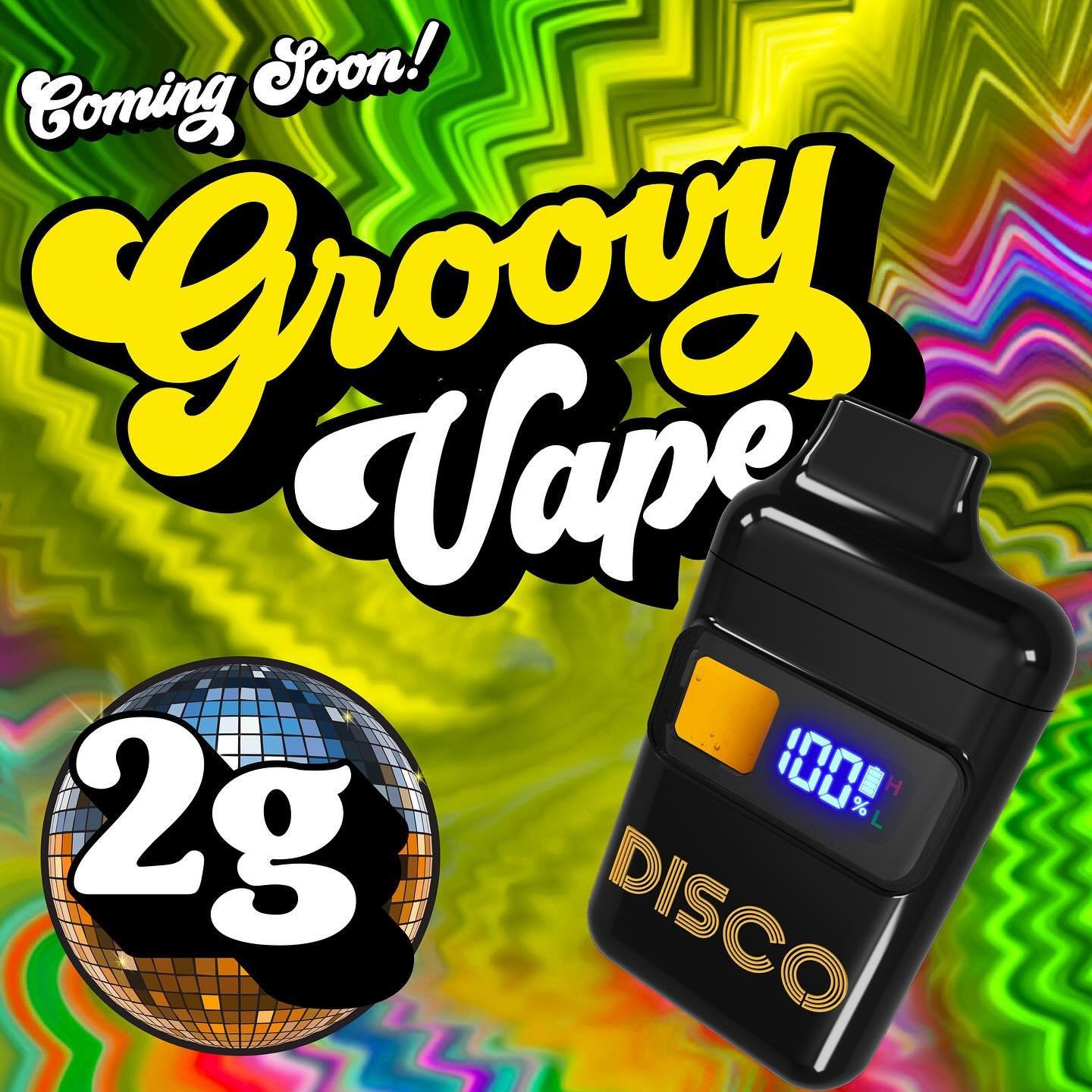 🚨🚨BIG NEWS🚨🚨

Our NEW 2g All-in-One Vape Carts are dropping soon and are going to take your Disco experience to the next level: 

🔥sleek design
🔥double the size, double the flavor
🔥potent &amp; ready to-go

Stay tuned for an official launch da