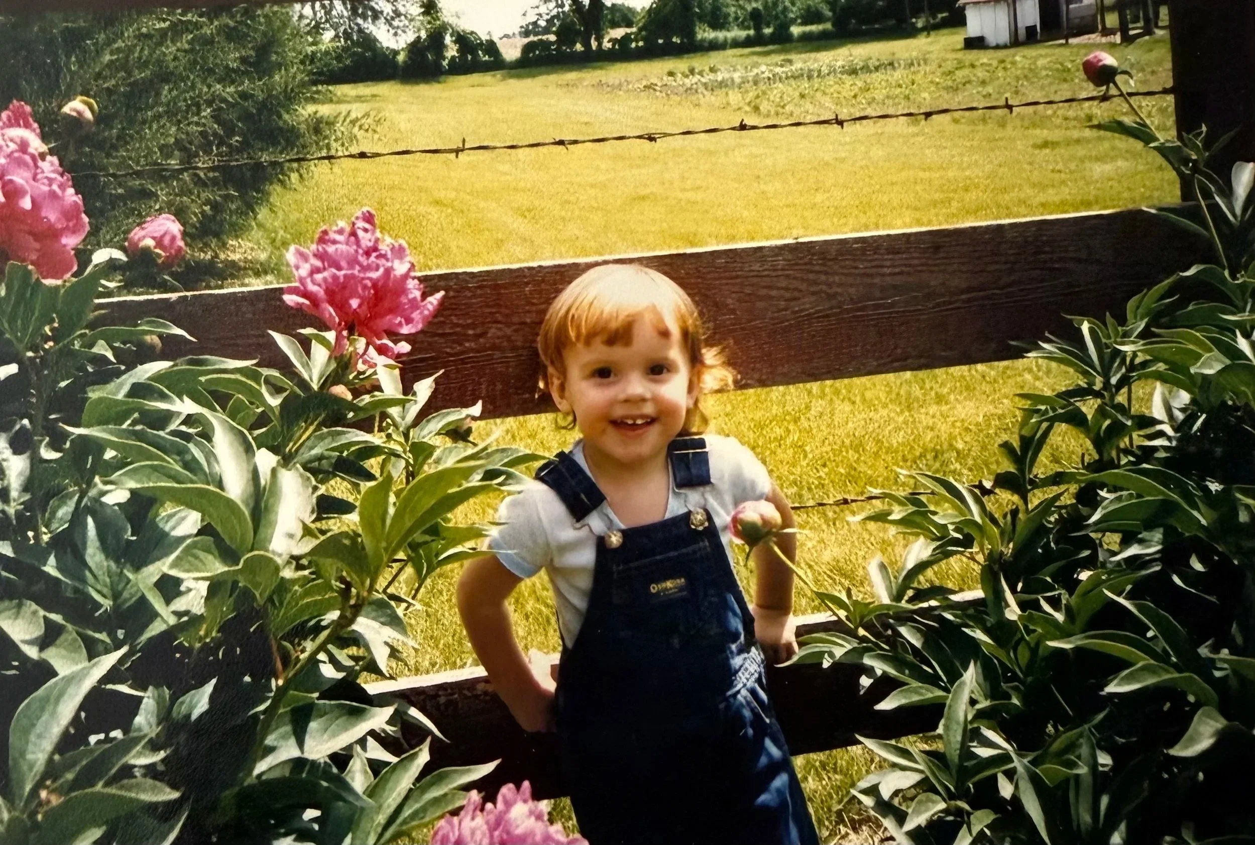 Author Mary Rudder as a child on a farm