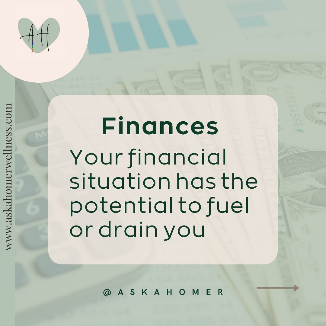 Are your finances fueling your dream or draining your energy?

Think of your finances as the currency in your life - salary, income, investments, savings, and spending. Financial security can lead to improved emotional health and empower you to make 