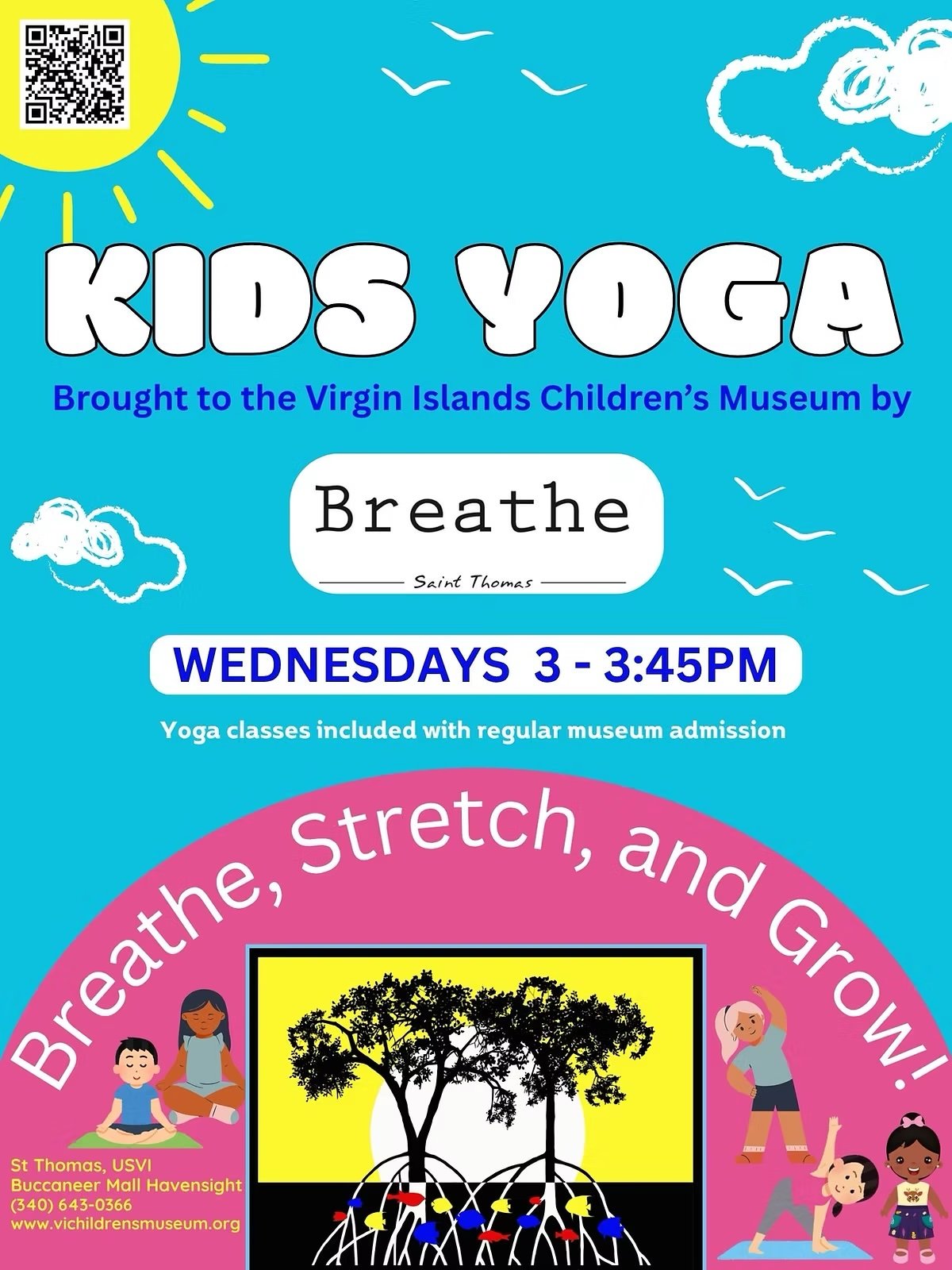 Weekly Kids Yoga Classes at VI Children’s Museum