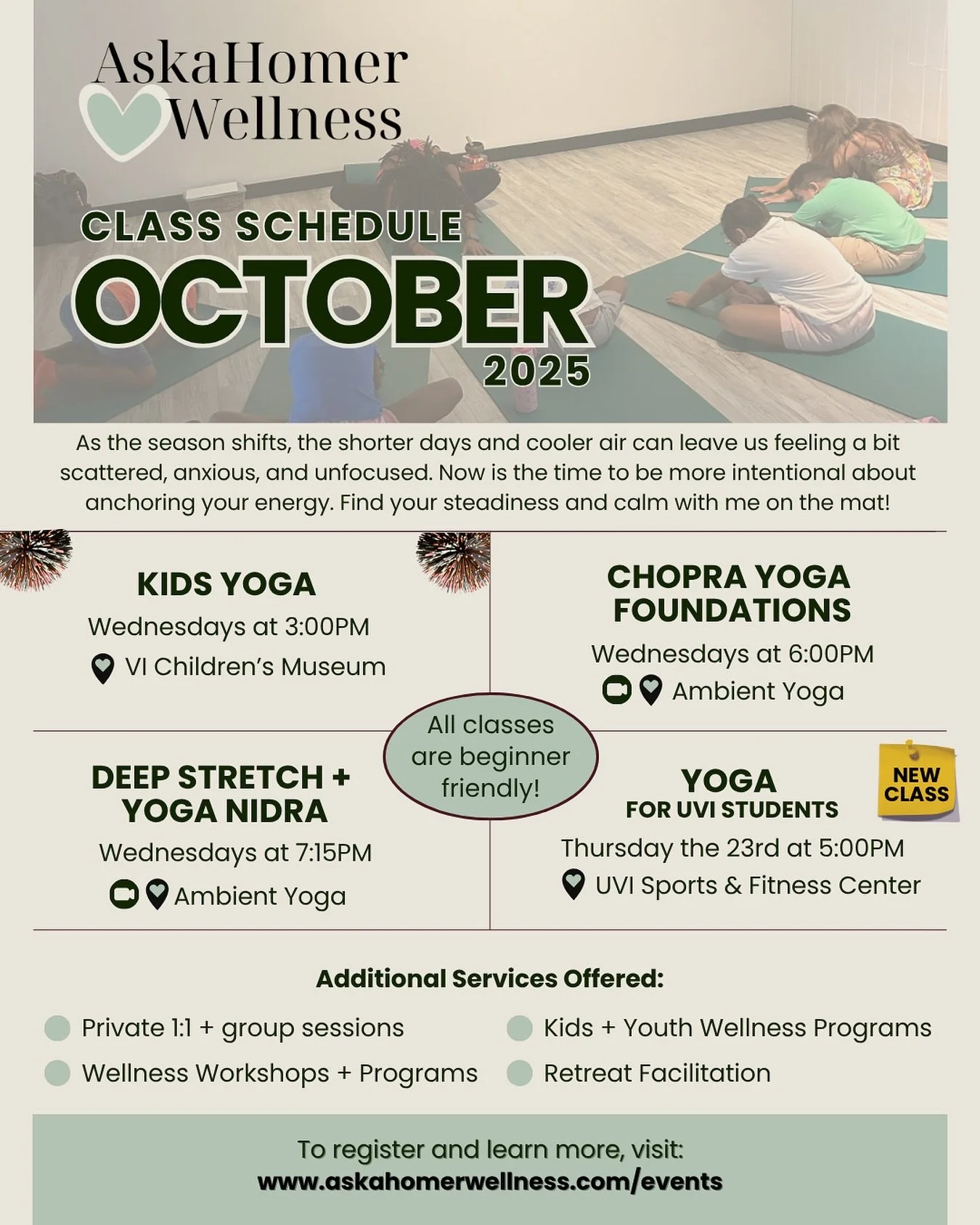 As the season shifts, the shorter days, cooler air, and anticipation of the holidays can leave us feeling a bit scattered, and/or anxious. Its natural to feel a sense of imbalance as the seasons change. That&rsquo;s because we are one with nature, an