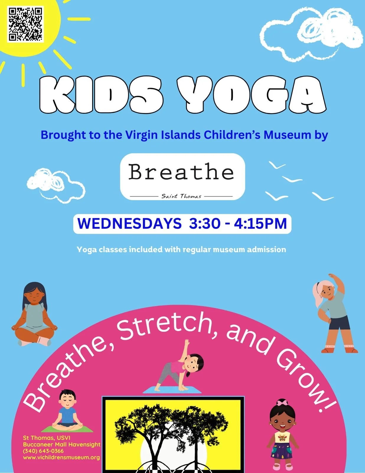 Weekly Kids Yoga Classes at VI Children’s Museum