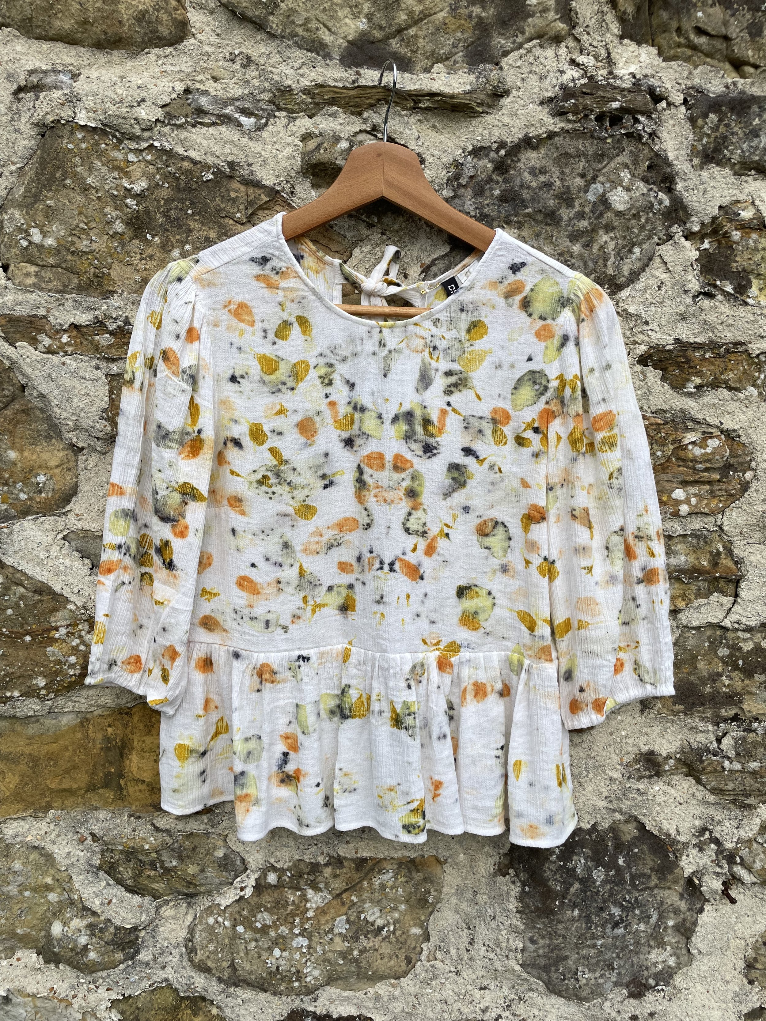 Upcycled Eco Printed Tie Top