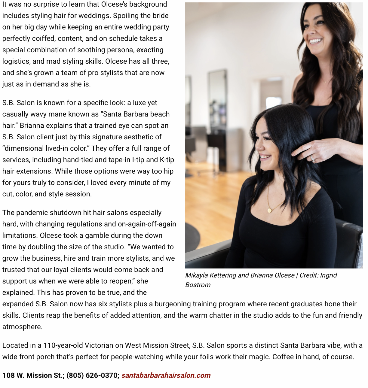 Press — SB SALON, Santa Barbara Hair Salon