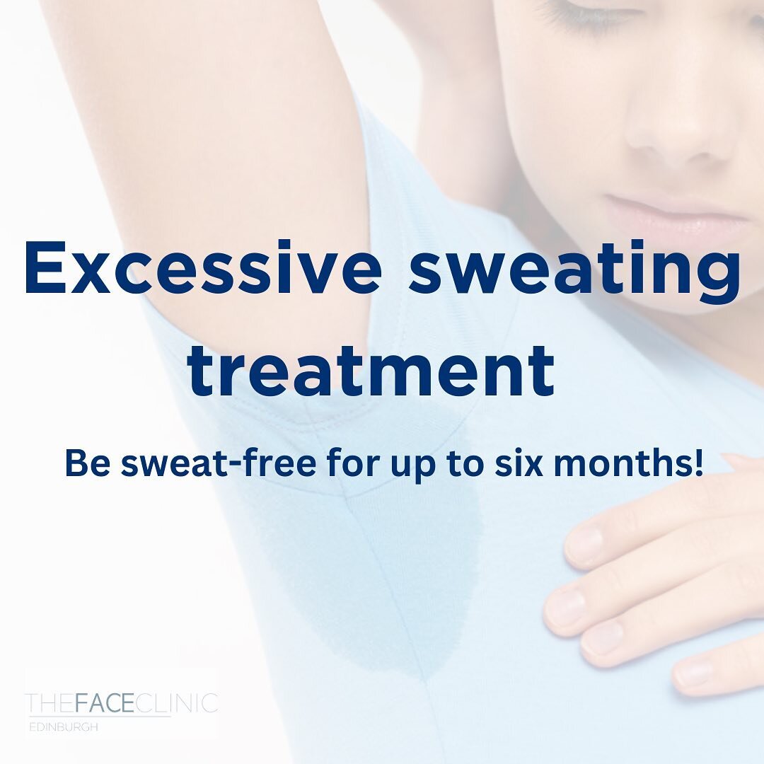 Do you suffer from excessive sweating (hyperhidrosis)? Maybe you just want to be sweat-free for a special event or the warmer summer months?

At The Face Clinic, our sweat-reduction treatment takes minutes and can leave you sweat-free for up to 6 mon