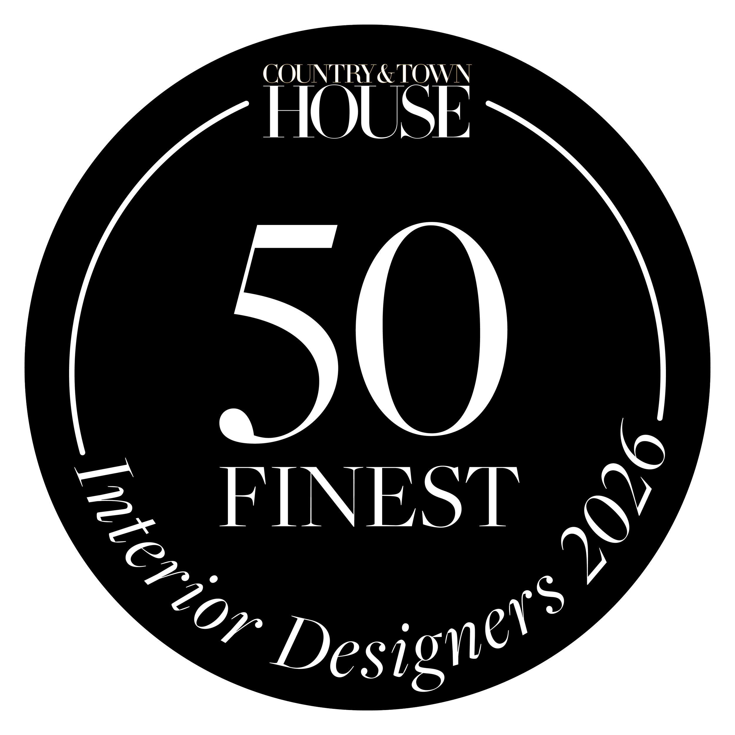 Th2 Designs badge for Country & Townhouse 50 Finest Interior Designers 2026
