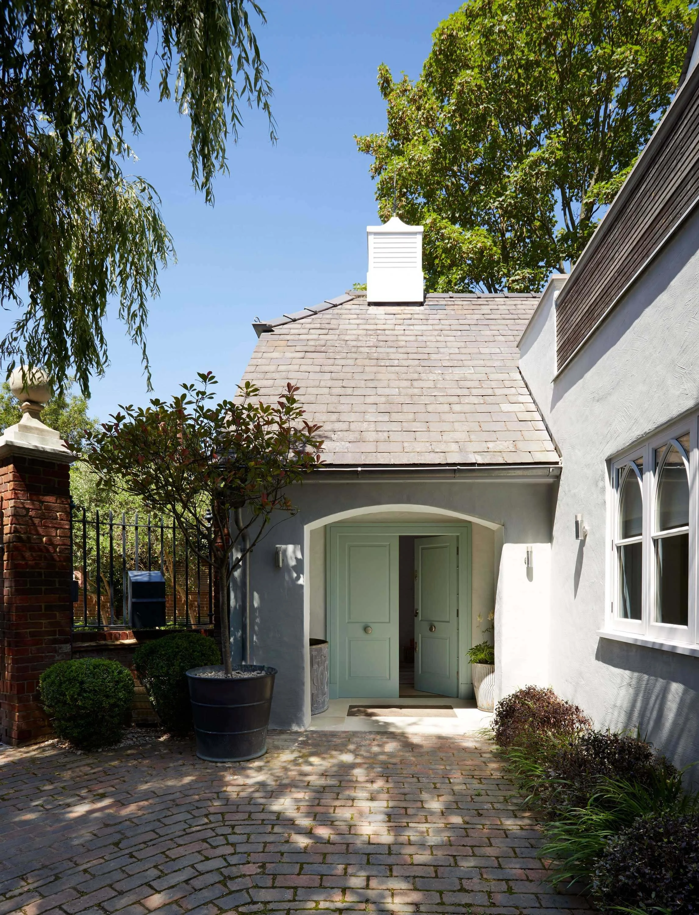 Welcoming front entrance of a family home in richmond