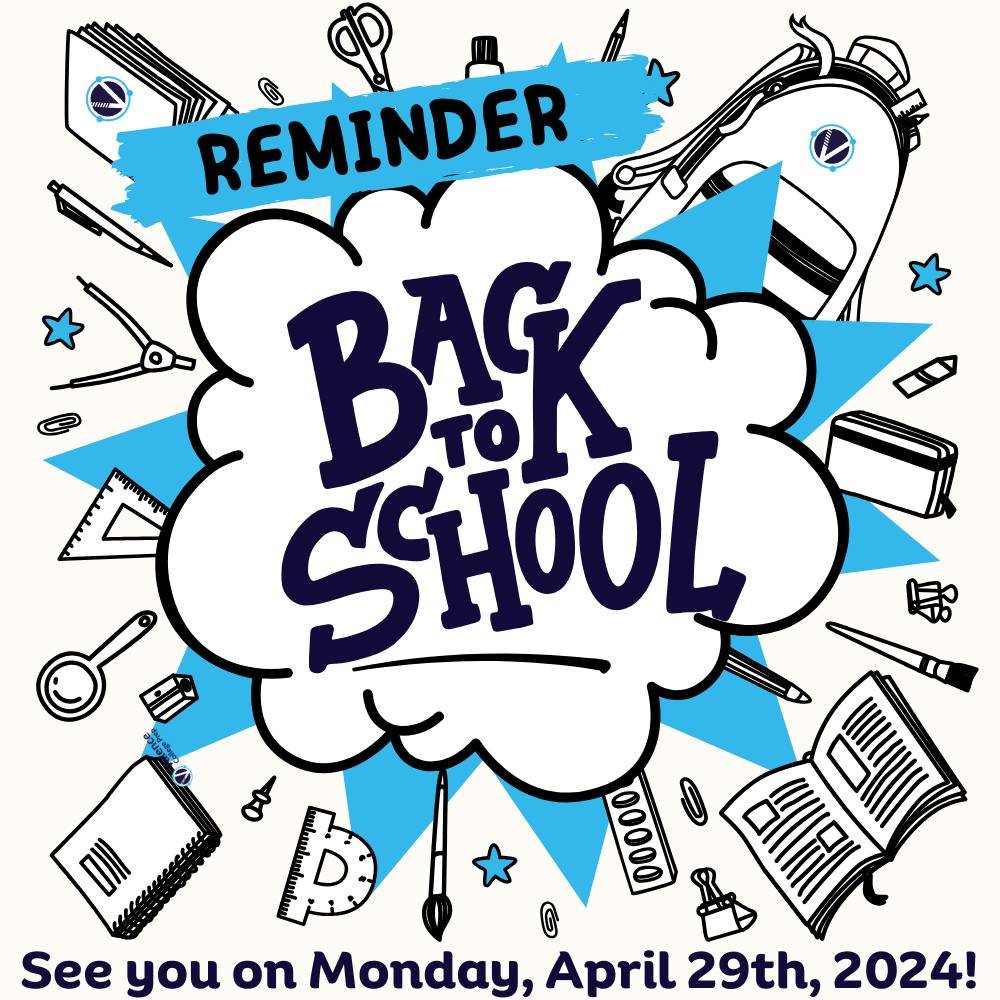 VCP, we'll see you back at school tomorrow, Monday, 4/29! We hope you had a great break! ✏️
