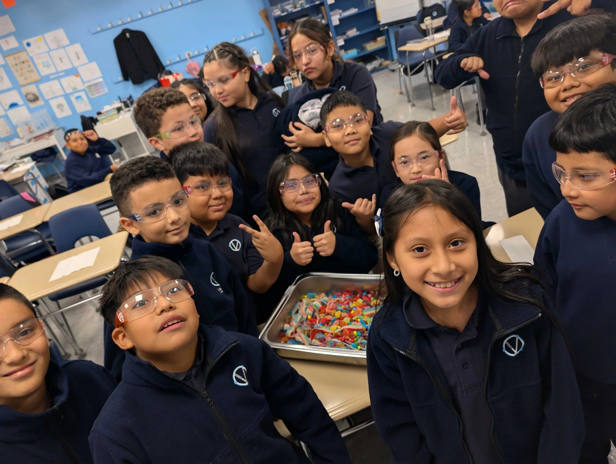 5th Grade's 'Candy Salad' lab with Mr. Antoine🥼🧪🍭🍫