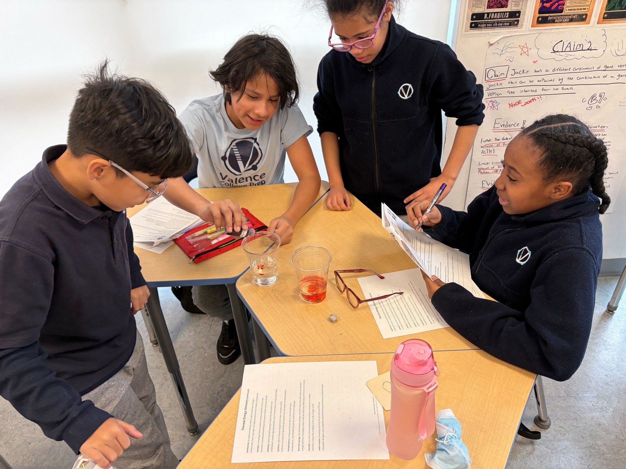 Studying how food coloring particles move in cold water vs. hot water 💧🧪