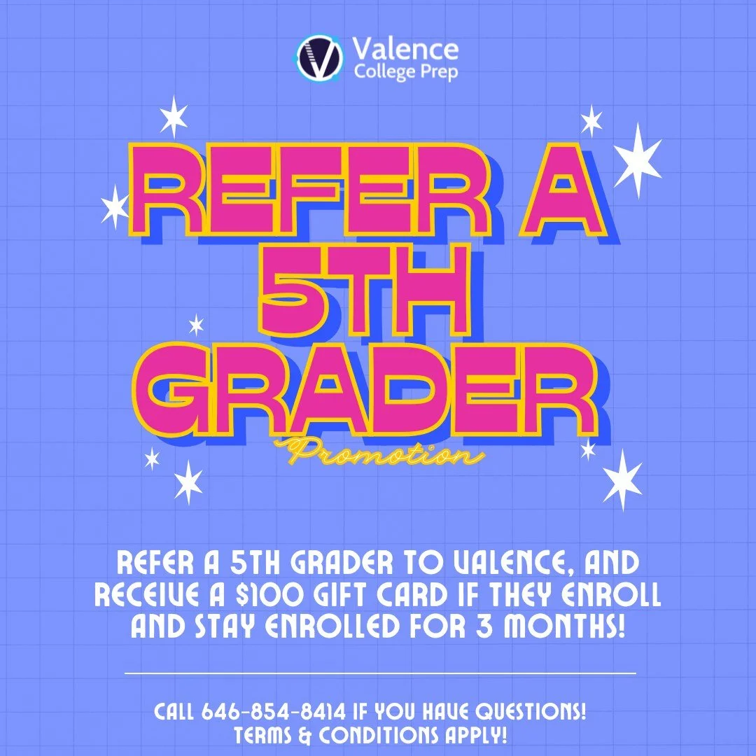We grow through our community. If you know a 5th grader who would thrive at Valence, send them our way. You&rsquo;ll receive a $100 gift card once they enroll and stay for 3 months. 🤑💰