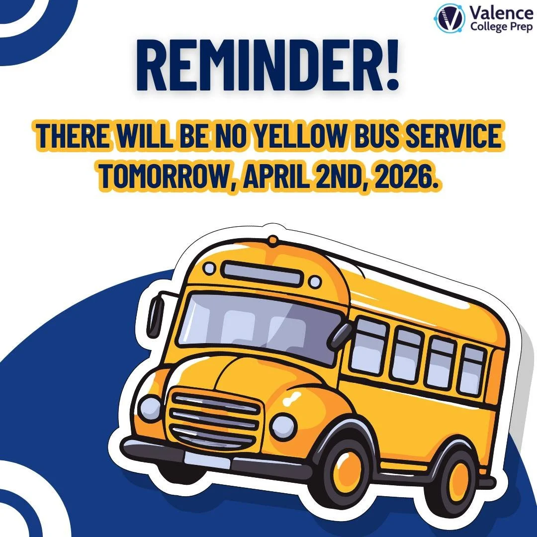 🚨🚌 Reminder for tomorrow! There will be NO yellow bus service on Thursday, April 2nd, 2026. Please plan for alternate transportation to and from school. 🚌🚨