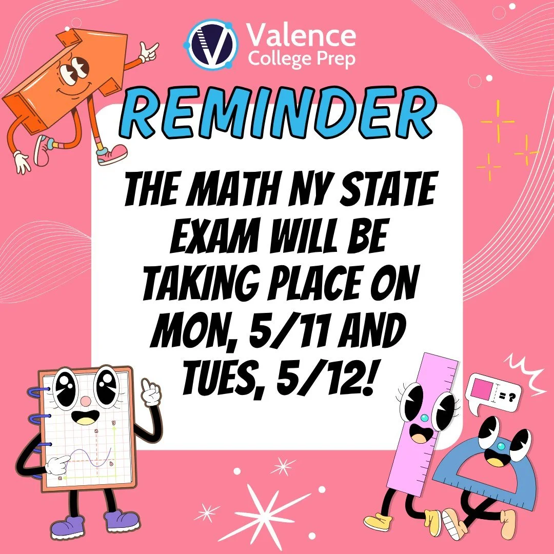 Math State Test is here! On Monday, 5/11 and Tuesday 5/12,  come ready so you don&rsquo;t have to get ready! 💪➕📊

&bull; Get a good night&rsquo;s sleep 😴
&bull; Eat a full breakfast 🍳
&bull; Arrive on time ⏰
&bull; Any VCP uniform is acceptable &