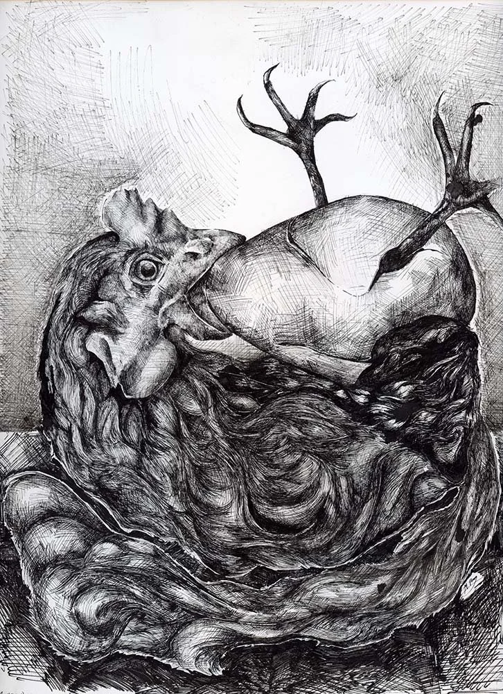 Perpetuity, 2013. Pen and ink on bristol paper - 9" x 12".