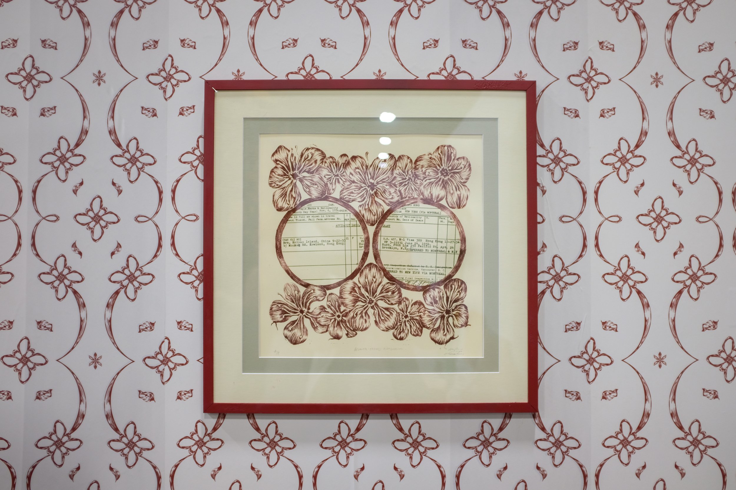 Beginnings and Endings: Plum Blossom, 2026. Photolithography on BFK Rives paper. 20 inches x 20 inches.