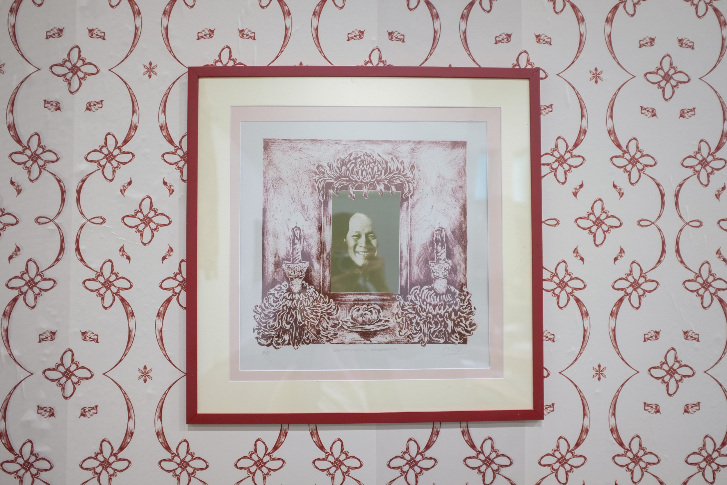 Beginnings and Endings: Chrysanthemum, 2026. Photolithography on BFK Rives paper. 20 inches x 20 inches.