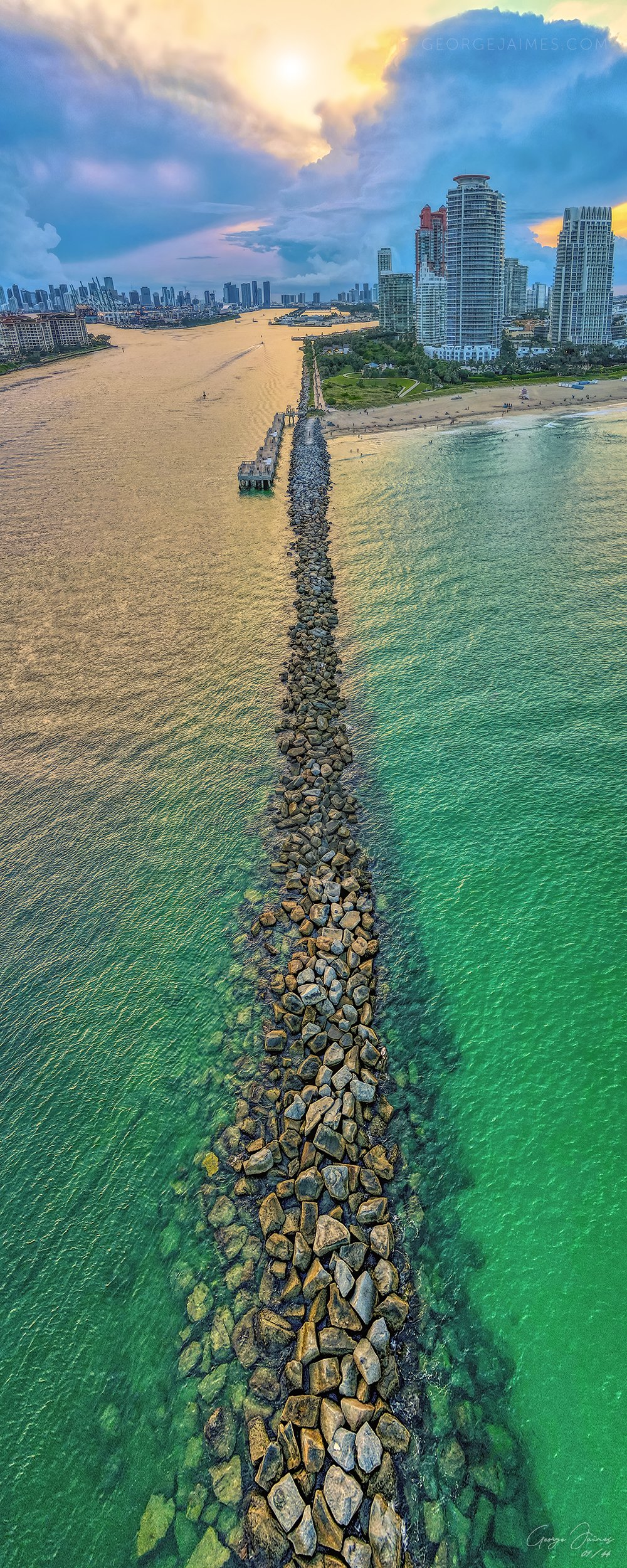 Pier on the rocks. Fine Art Photography by George Jaimes