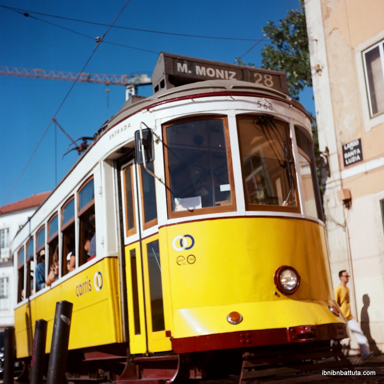  Back in Lisbon, iconic yellow trolleys ply the hillsides. 