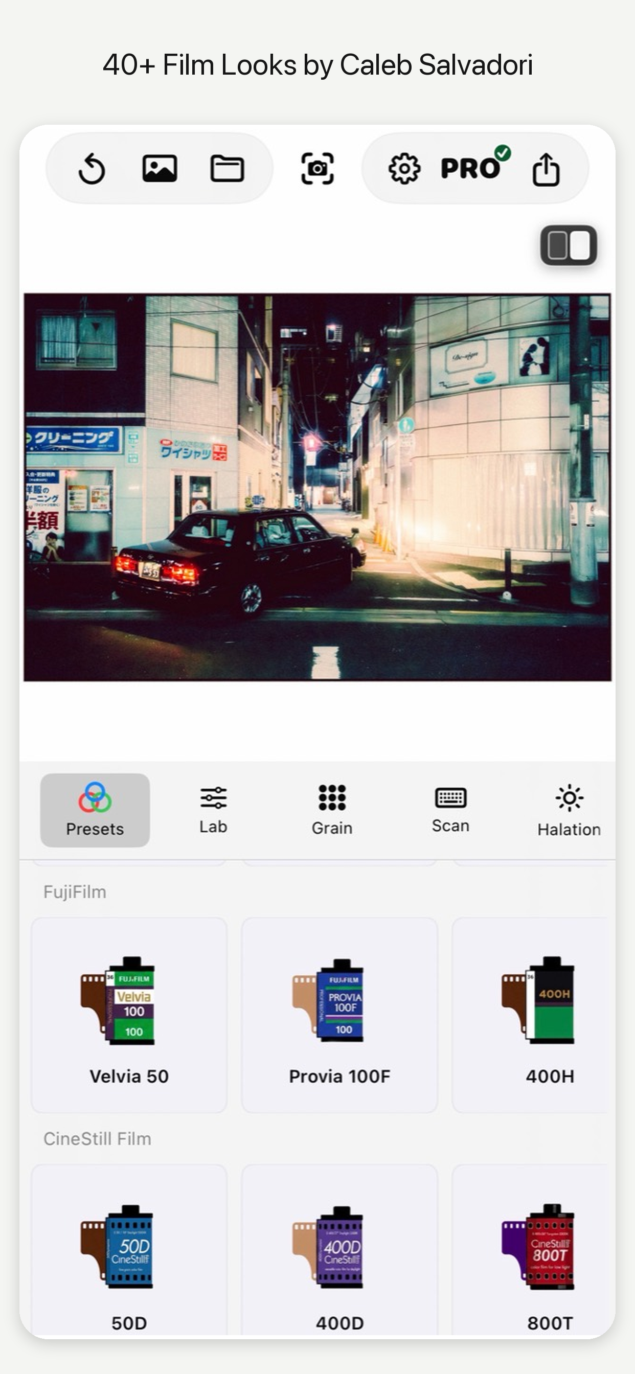 theLAB Film Looks on iPhone