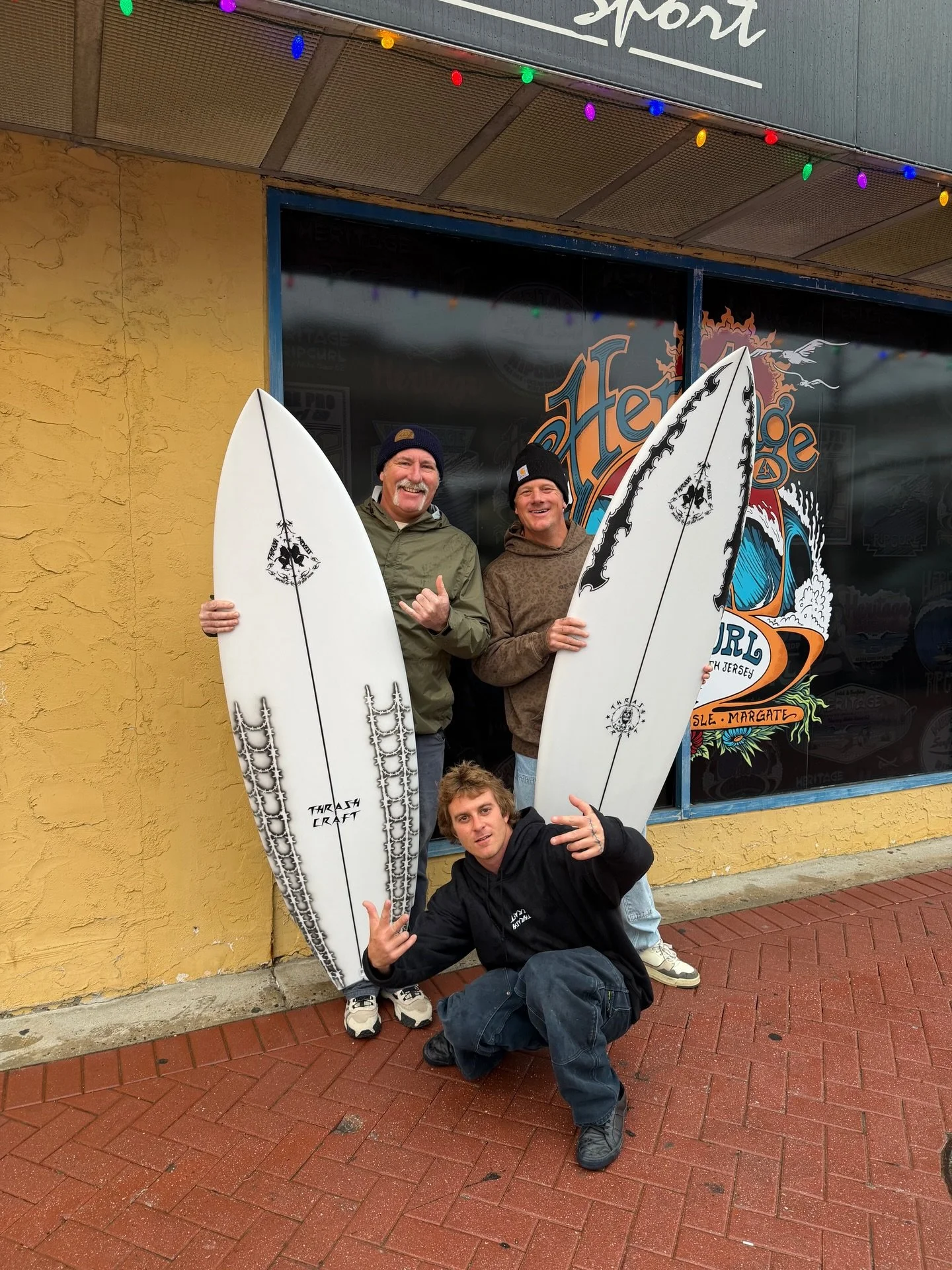 Stoked to be working with the good lads at @heritagesurf_margate - fun times chatting about boards. Thanks for havin us! SPLINTERS/ REGULATORS available on their rack and some other models coming this Spring🫡  if you&rsquo;re fishing for a freshy an