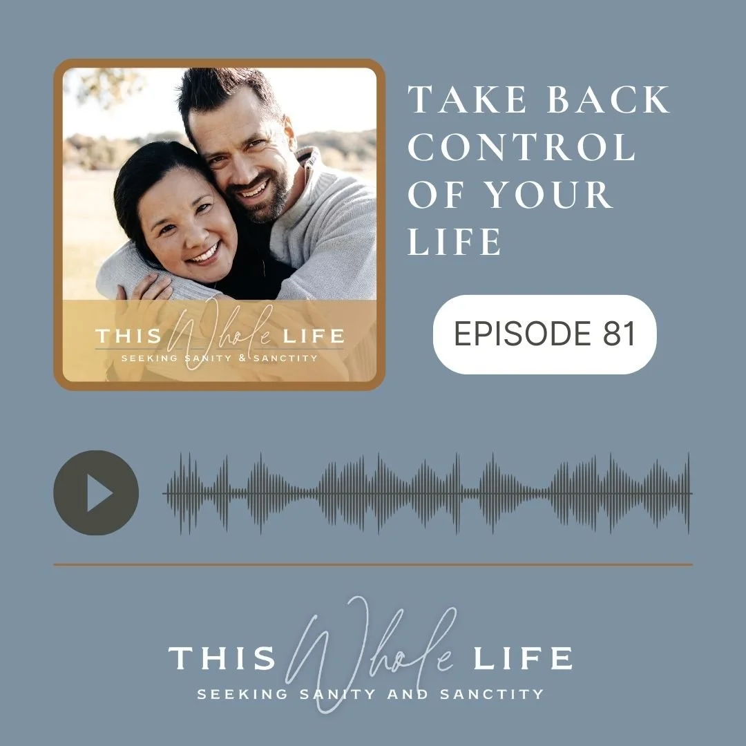 What if I didn't sign up for the life I have?
What does my life feel so out of control?
Why do I feel trapped in the life I'm leading?
In Episode 81 of This Whole Life, hosts Pat & Kenna Millea dive deep into what it really means to take control