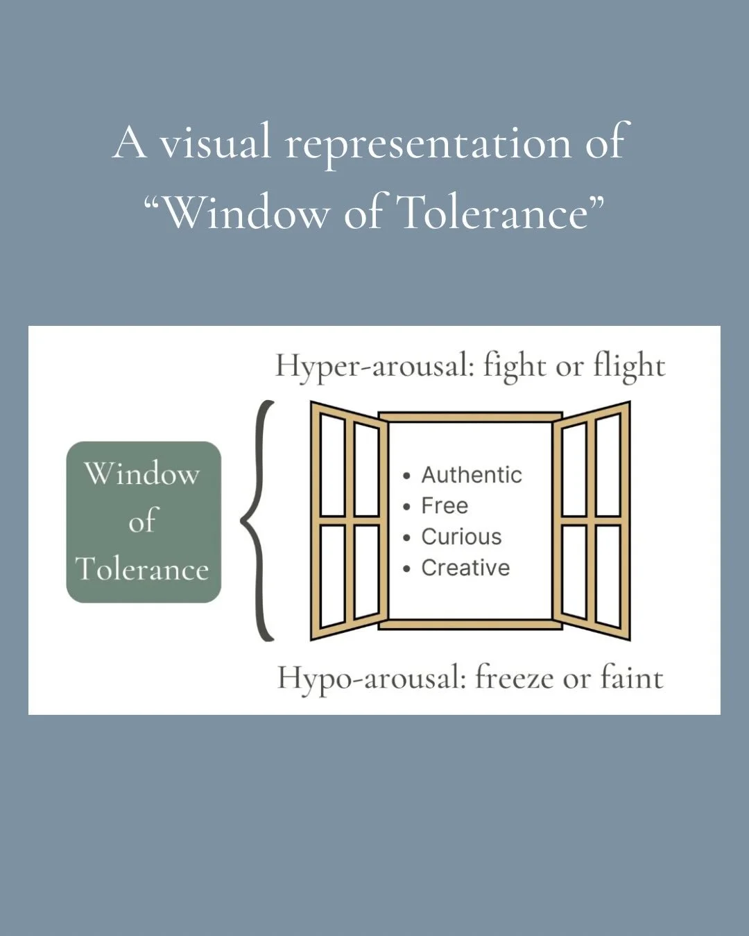 You ever find yourself in an odd head space and can&rsquo;t quite put your finger on how or why you got there? 

Listen to episode 88 where we dive into understanding the idea of a &ldquo;Window of Tolerance&rdquo;!

#martin&nbsp;#authentic&nbsp;#cat