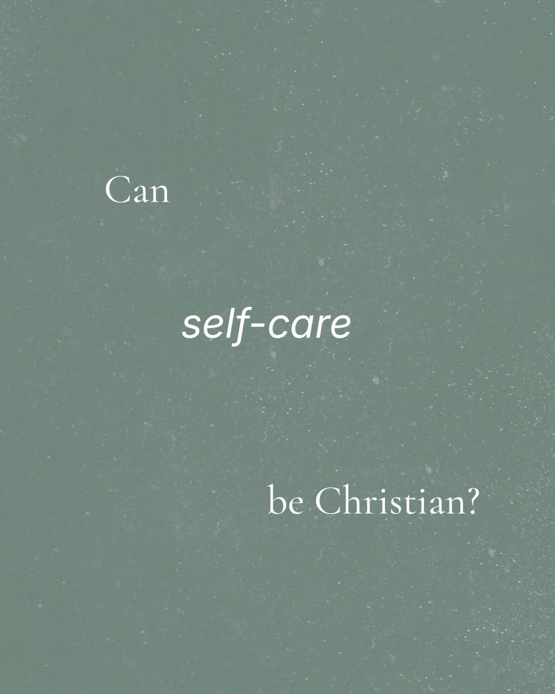 At first glance, self-care can seem at odds with a life of faith and servanthood. Aren&rsquo;t we meant to pour ourselves out in sacrificial love? But the more we neglect self-care, the less human we are. Self-care is about attending to our natural n