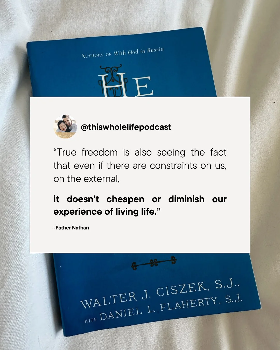 While in the labor camps, Father Walter Ciszek was stripped of many of his basic freedoms.⁠
⁠
Yet, despite this, he writes that he discovered a deeper sense of freedom than he had ever known before.⁠
⁠
One passage from the book powerfully captures th