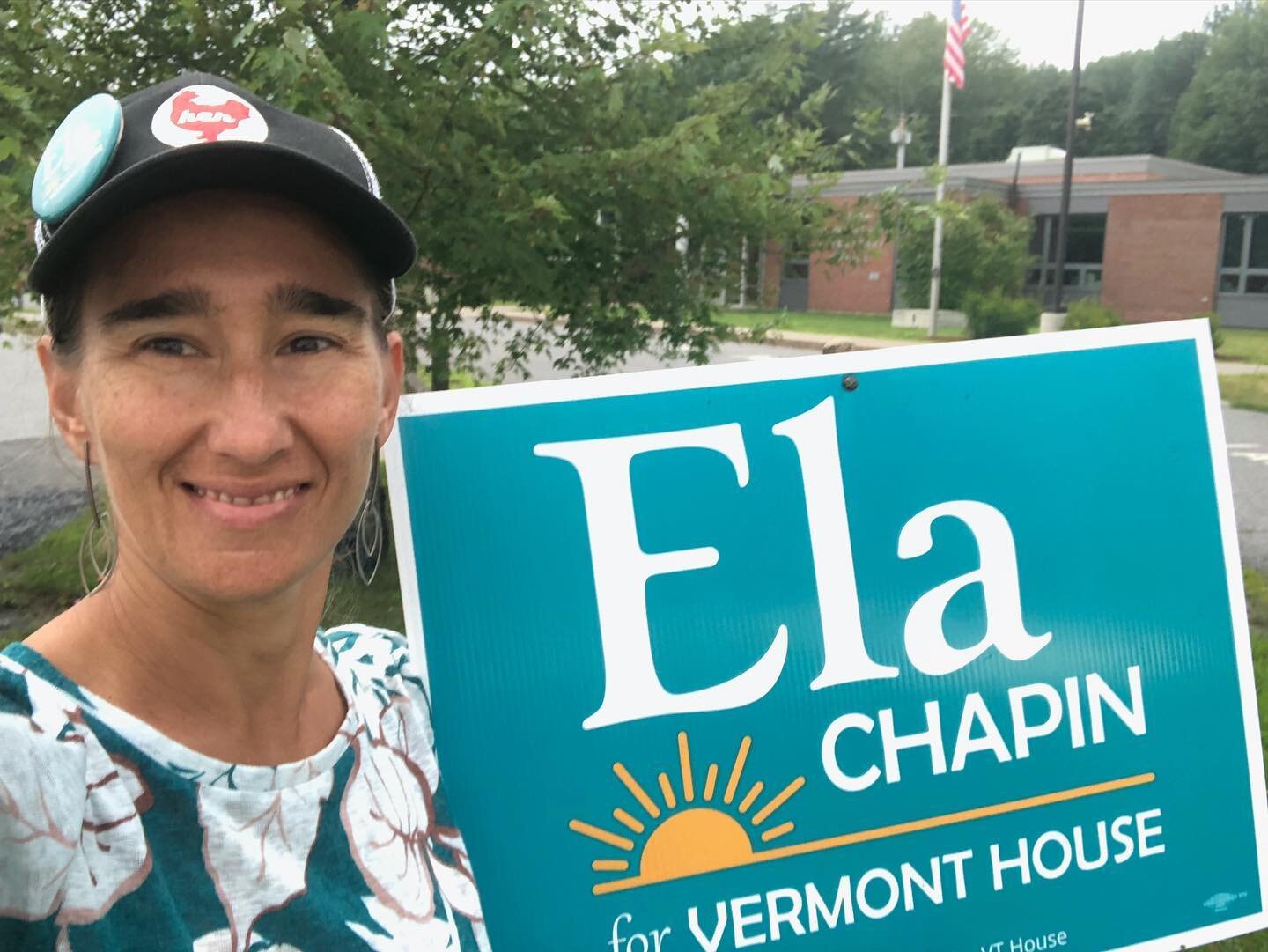 Up and at the polls! Thank you voters and good luck to all the candidates! #vtpoli #democraticprimary #elachapinvt