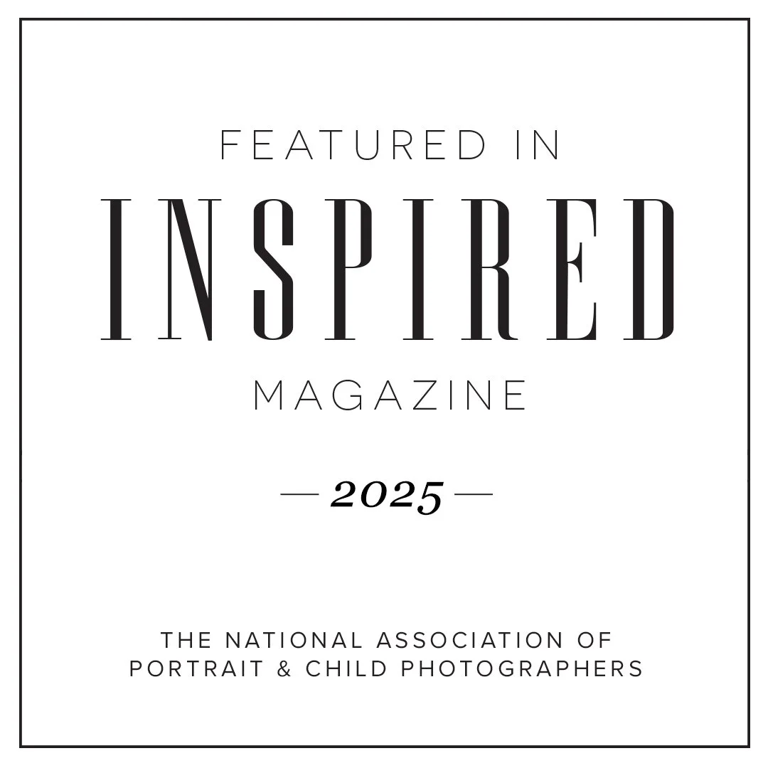 Cover of Inspired Magazine 2025, featuring the national association of portrait and child photographers.
