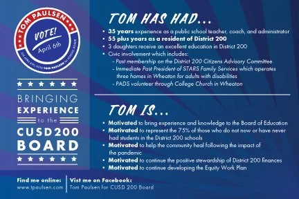 Mailer for Tom Paulsen (back)