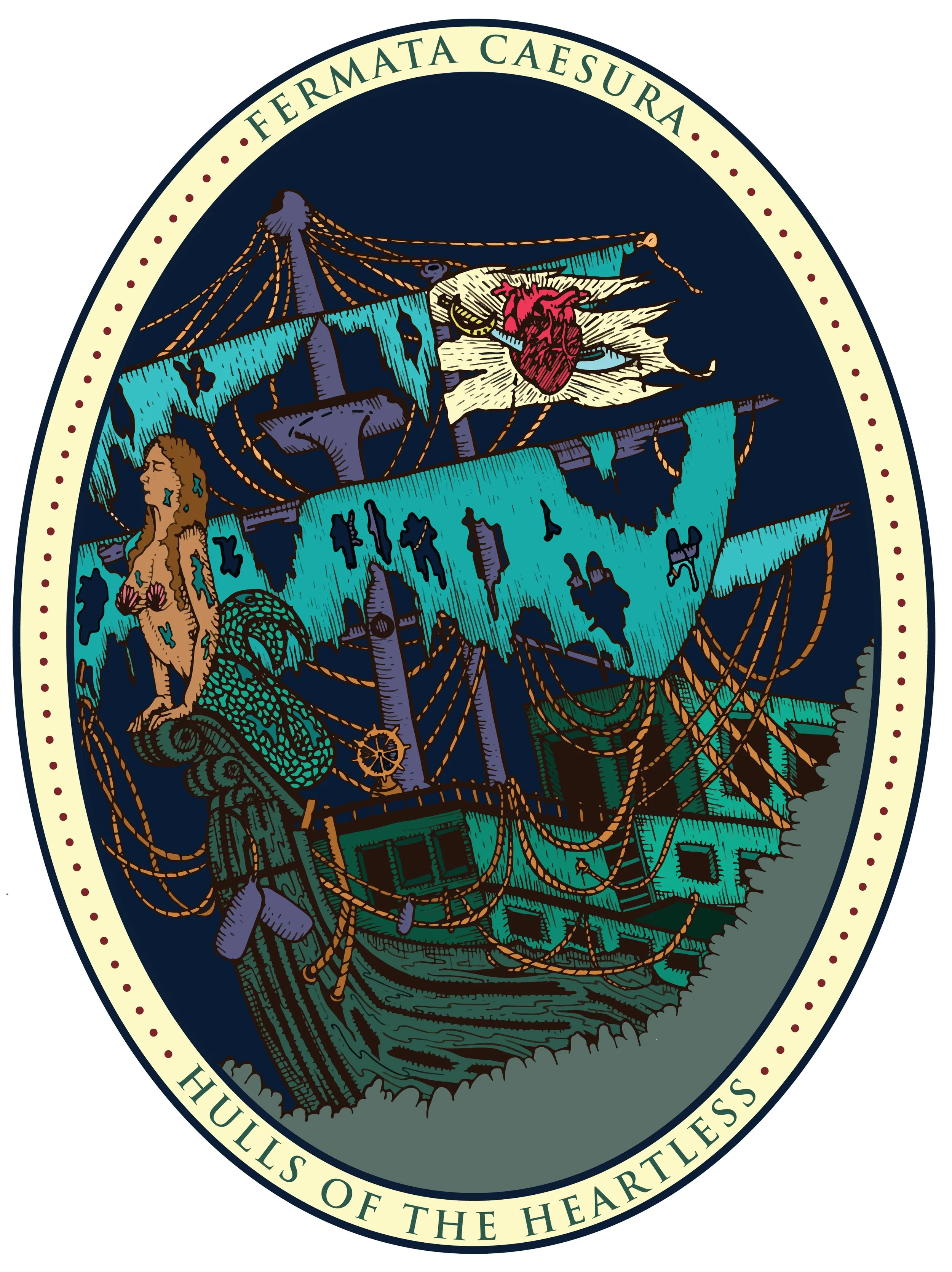 Sticker for single " Hulls of the Heartless" by Fermata Caesura
