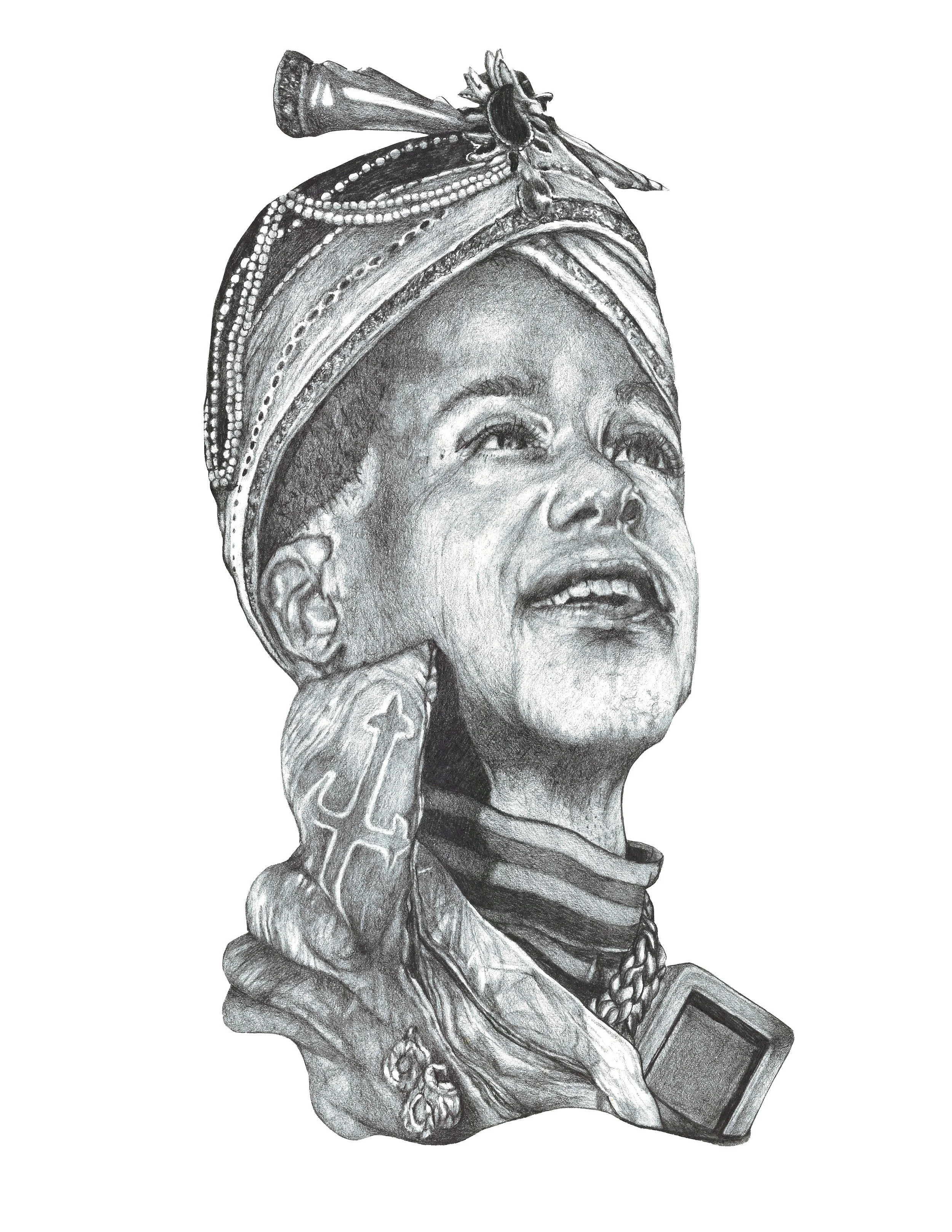 Graphite Portrait of "Paperboy Prince"