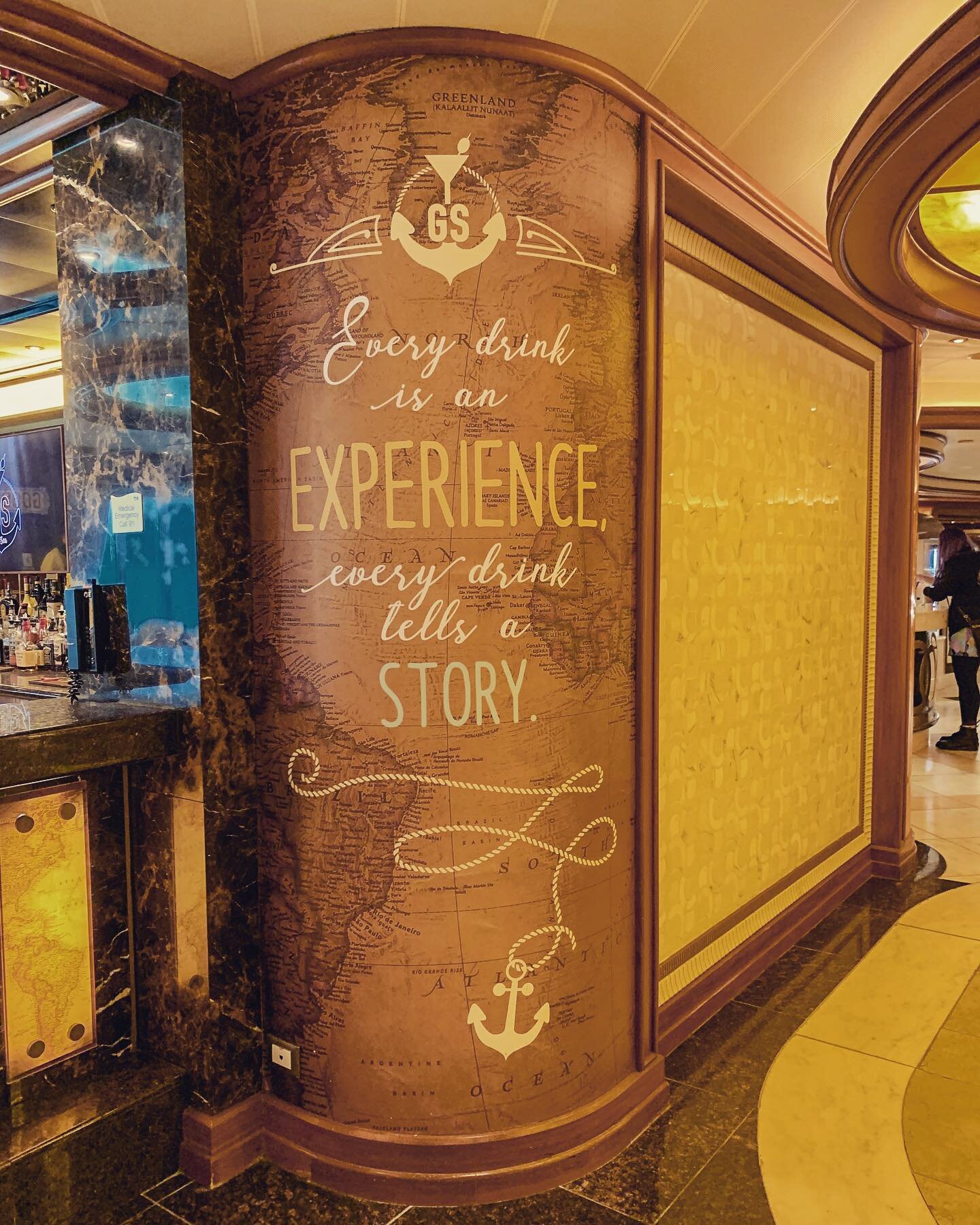 We could not agree more! Found our bar on the Royal Princess while cruising with @royalcaribbean ! Sailing the seas this week and exploring Alaska and Canada. Cheers!