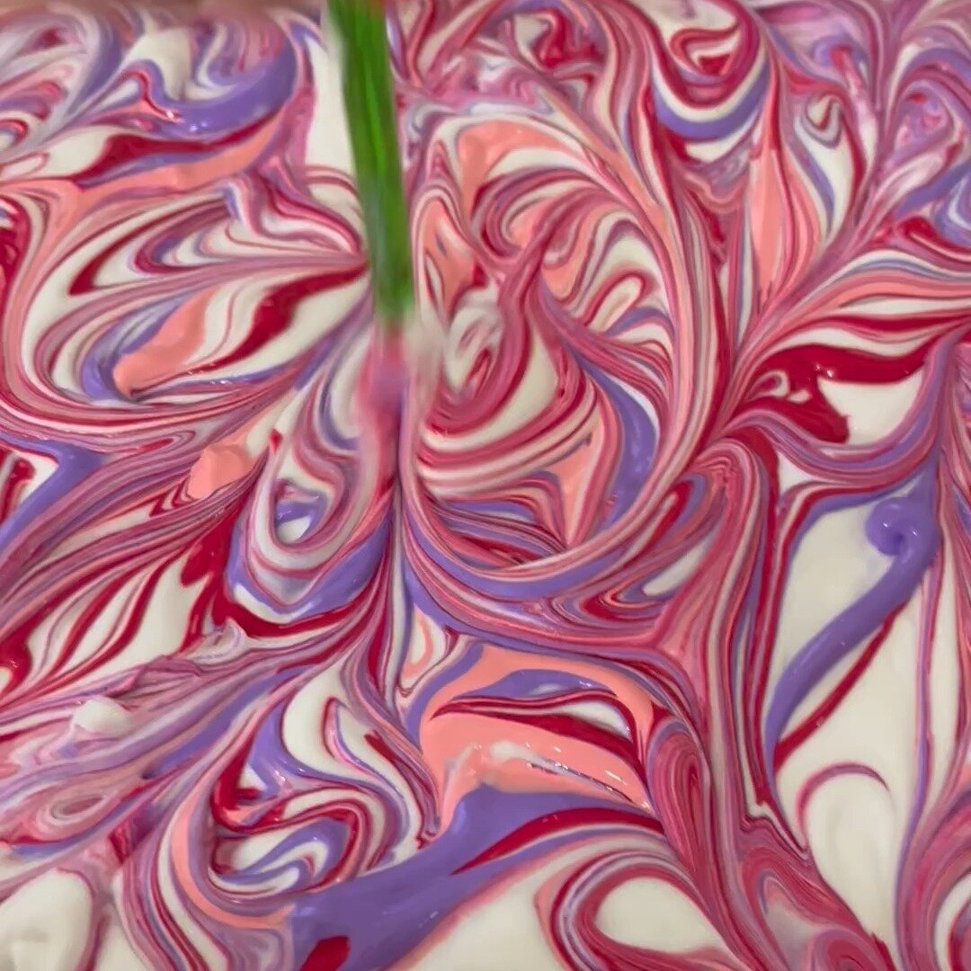 Marbling paper with shaving cream and acrylic paint, with an elderly client living with dementia. This was a fun and satisfying process today. Together, we created 18 hearts and 2 artworks! We spoke of memories and love.

Bringing in interesting and 