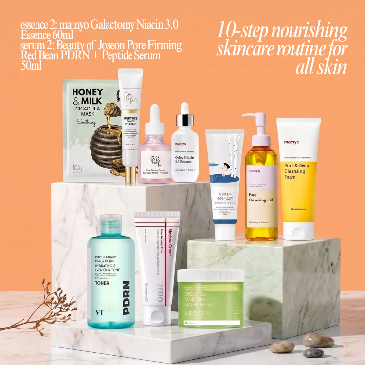 10-Step Nourishing Skincare Routine for All Skin