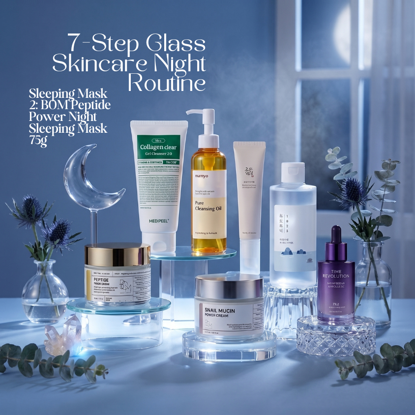 7-Step Glass Skincare Routine Morning & Night