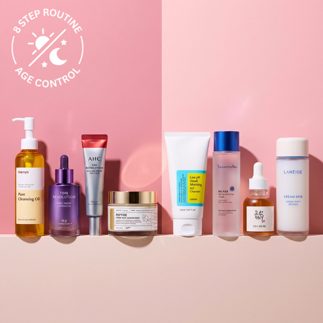 8-Step Age Control Skincare Routine Morning & Night