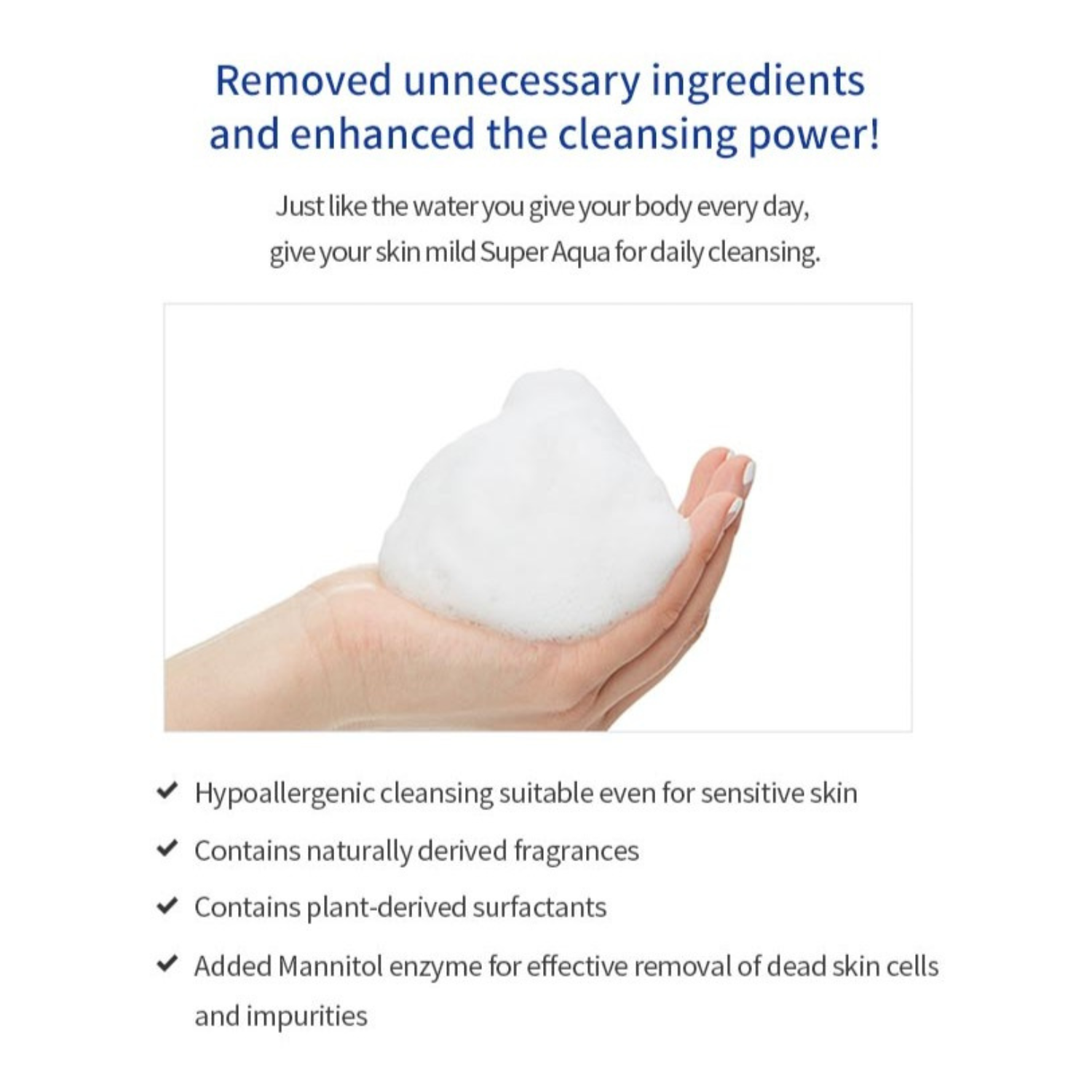 Missha Super Aqua Ultra Hyalon Cleansing Foam 200ml | OoshTush | K-beauty