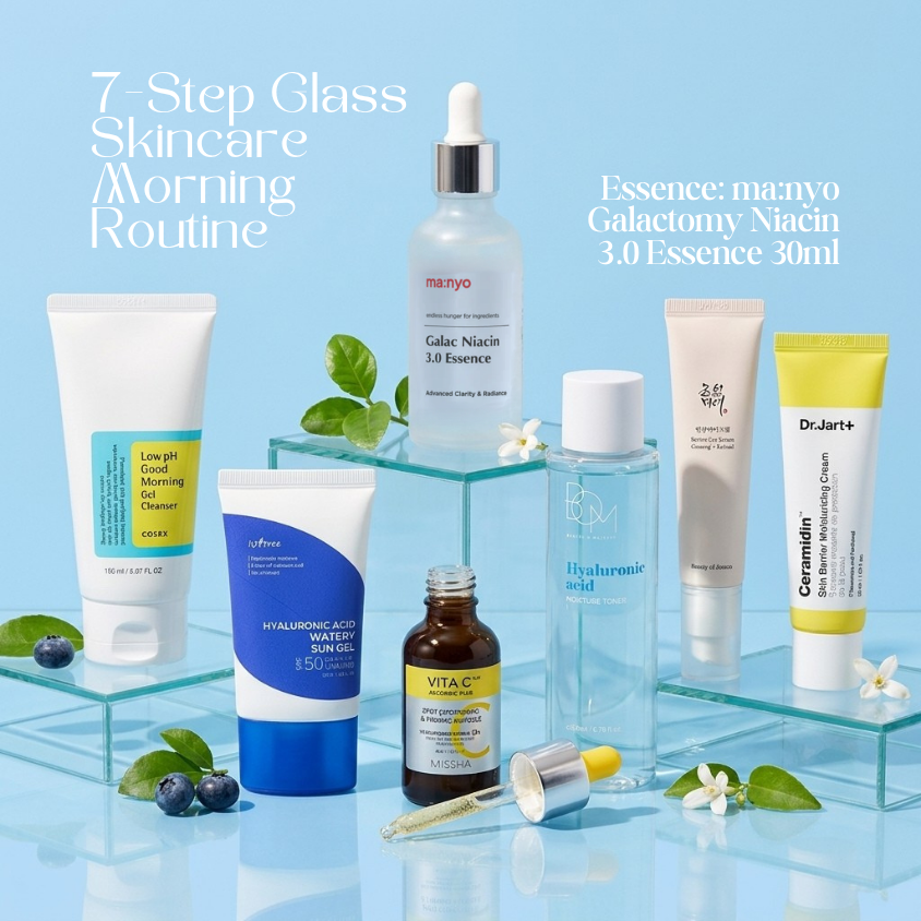 7-Step Glass Skincare Routine Morning & Night