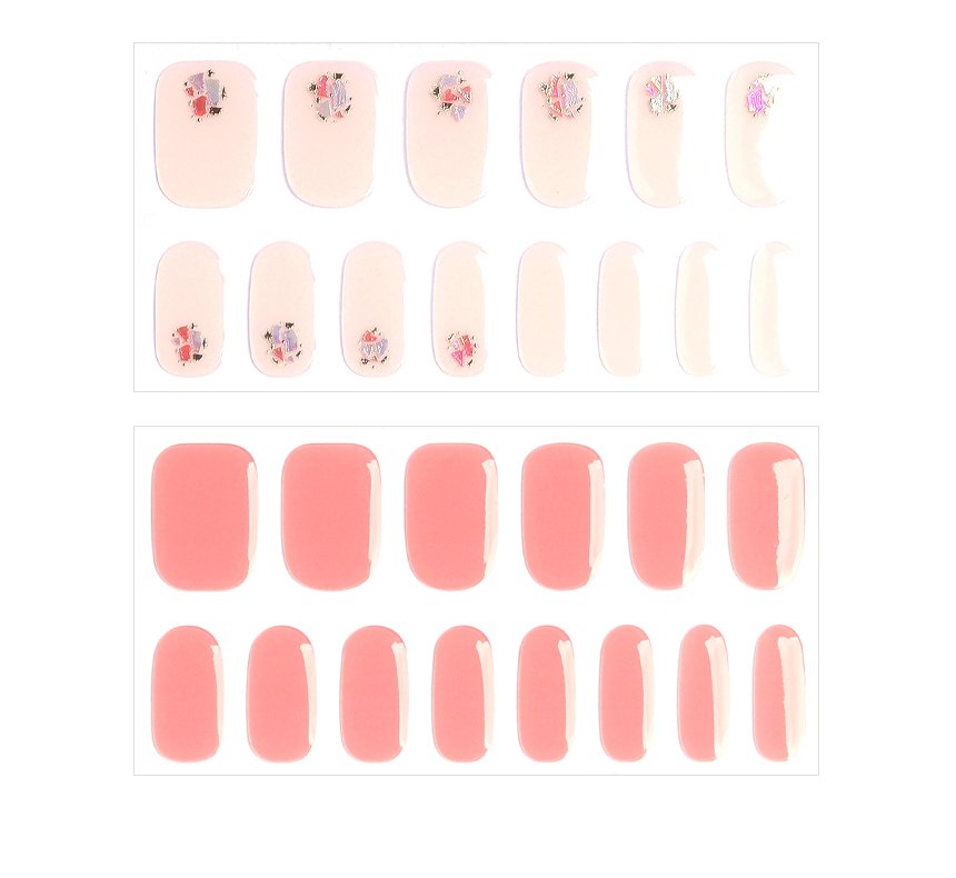 Glossyblossom Semi-Cured Nails Twinkle Coral | OoshTush | K-beauty | Free Shipping Over $40 USD