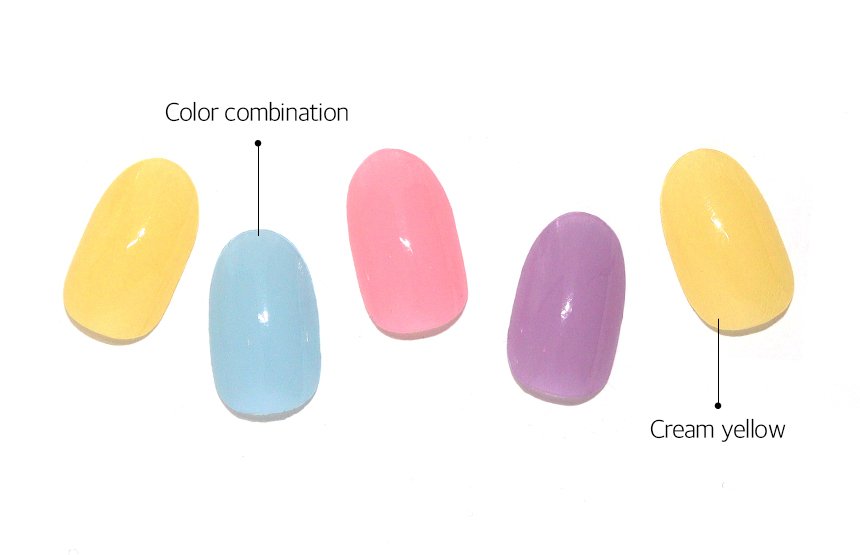 Glossyblossom Semi-Cured Nails Cream Palette | OoshTush | K-beauty | Free Shipping Over $40 USD