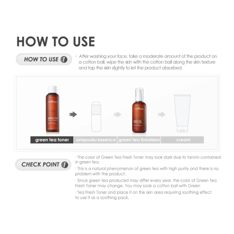 ISNTREE Green Tea Fresh Toner 200ml Mist & Toner OoshTush — OoshTush